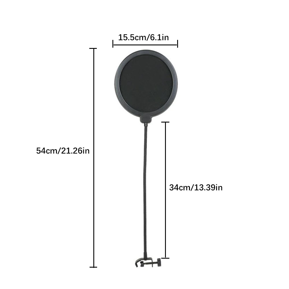 POP FILTER MICROPHONE | Double Couche Col de Cygne 360°