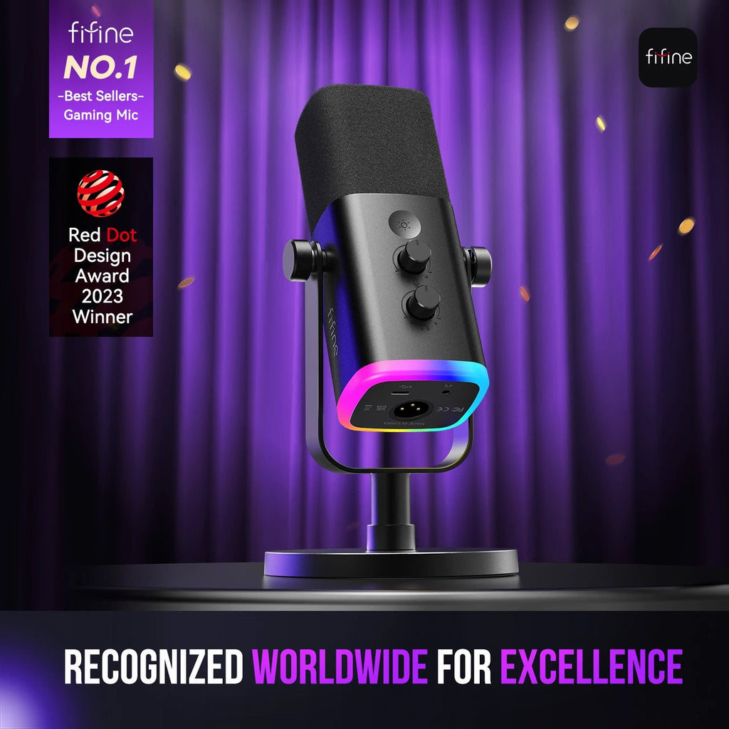 MICROPHONE DYNAMIQUE FIFINE AMPLIGAME AM8 - AREA 404