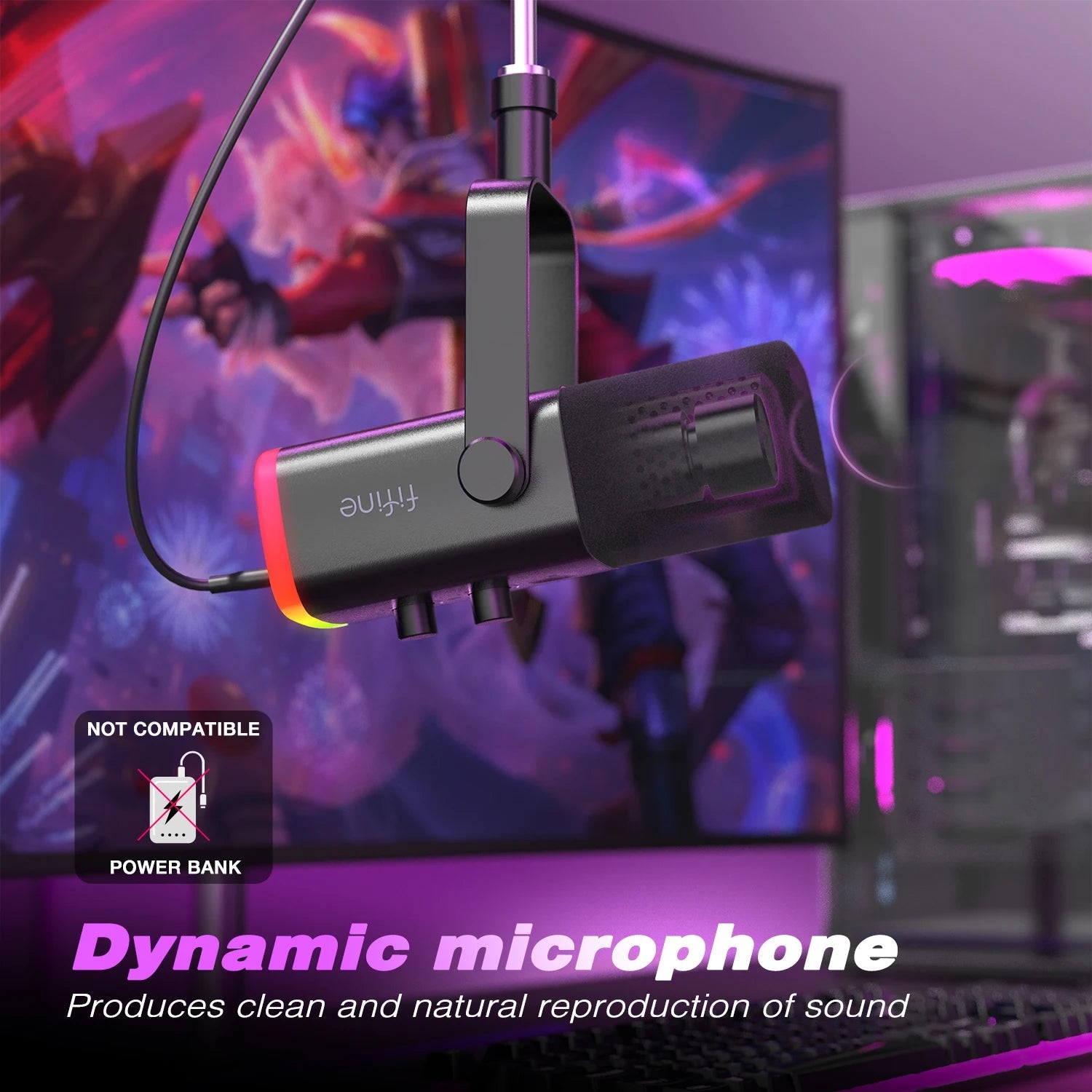 MICROPHONE DYNAMIQUE FIFINE AMPLIGAME AM8 - AREA 404