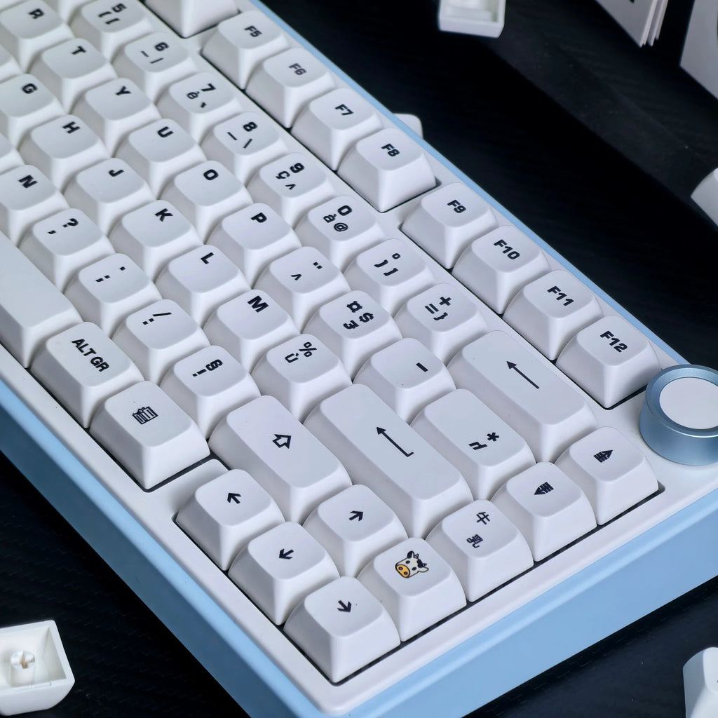 SET DE TOUCHES AZERTY | COW WHITE - AREA 404